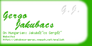 gergo jakubacs business card